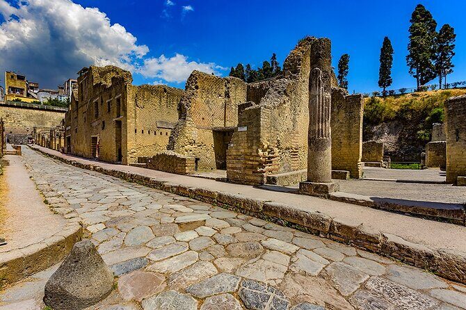 Guided Tour of Pompeii and Herculaneum with Lunch and Ticket - Lunch, Wine, and Vesuvius Views: The Sorrentino Winery Break