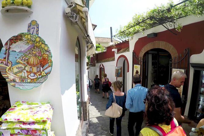 Private tour Amalfi Coast and Pompei: Positano and Sorrento - Positano for an hour: lanes, shops, and an old church by the beach