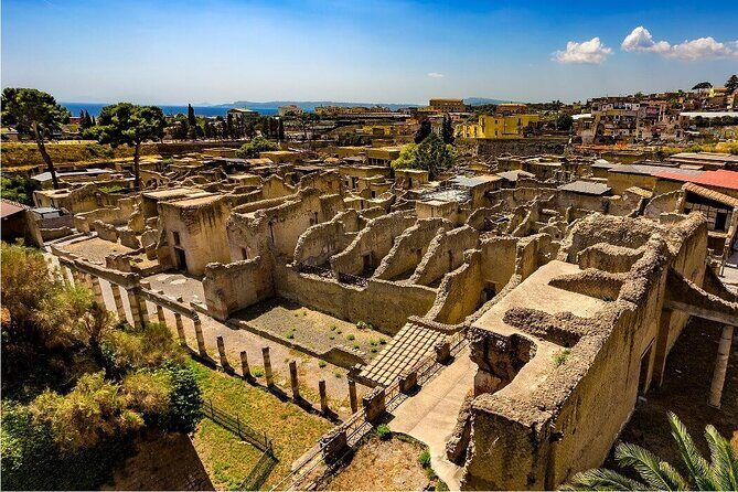Skip the line Ticket Herculaneum Guided Tour 4 hrs - 4 hours total: how bus pickup and the pacing work